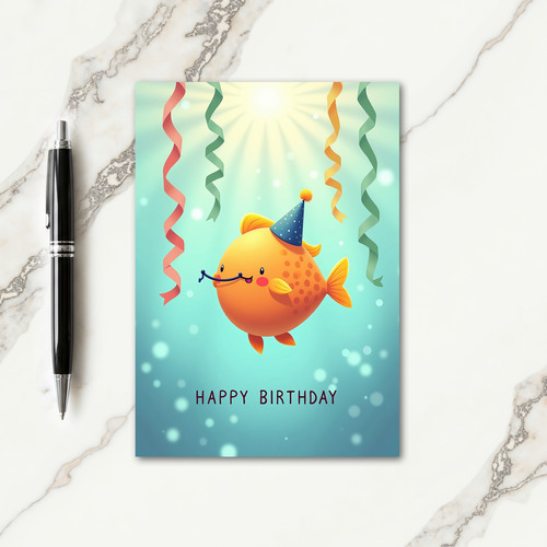 Joyful Aquatic Birthday Card