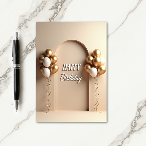 Joyful Archway Birthday Card