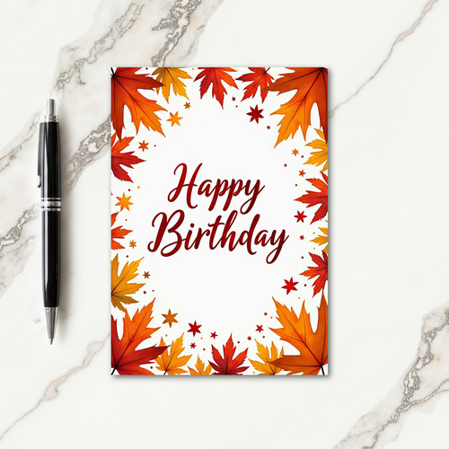 Joyful Autumn Leaves Card