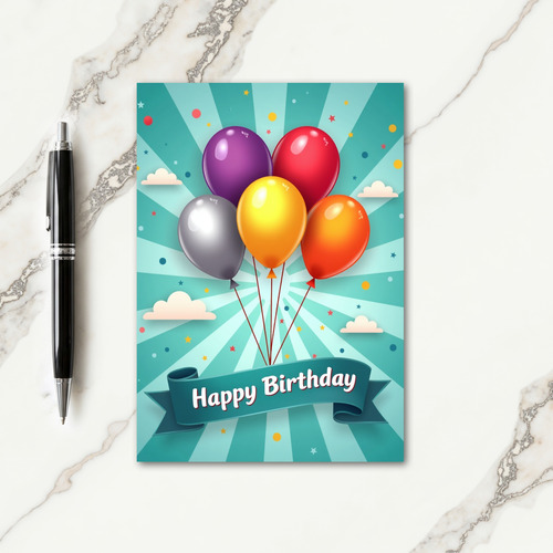 Joyful Balloon Art Card