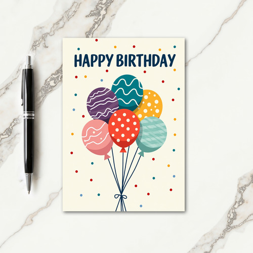 Joyful Balloon Bouquet Card