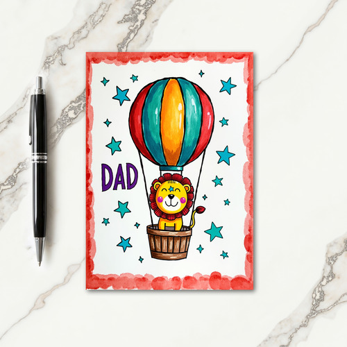 Joyful Balloon Fathers Day Card