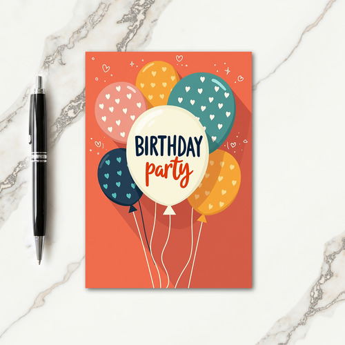 Joyful Balloon Party Card