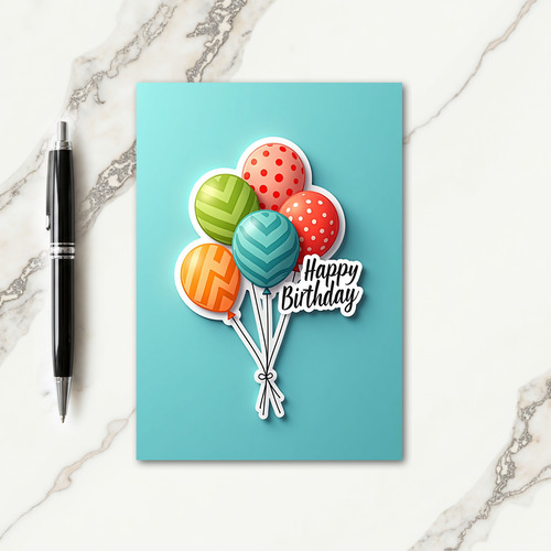 Joyful Balloon Pattern Card