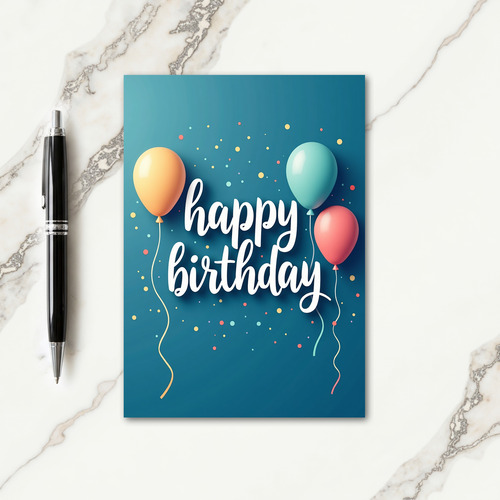 Joyful Balloon Script Card