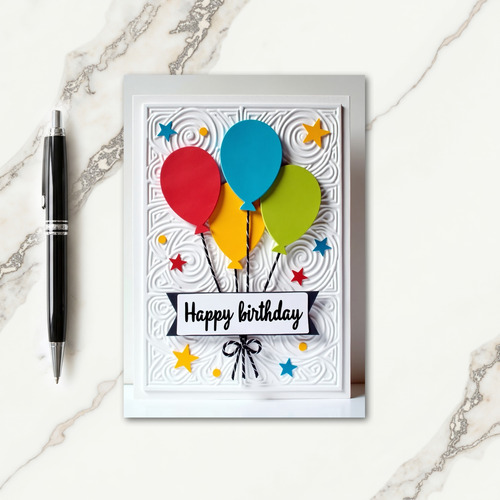 Joyful Balloon Trio Card