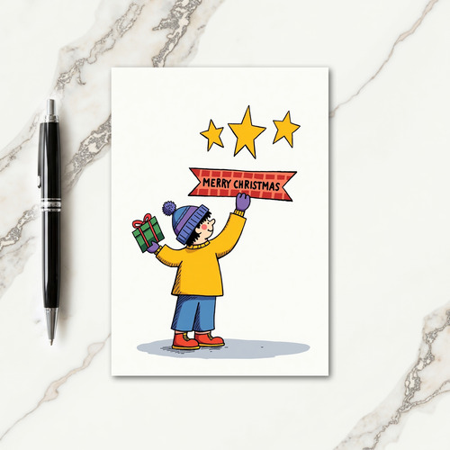 Joyful Beanie Christmas Card