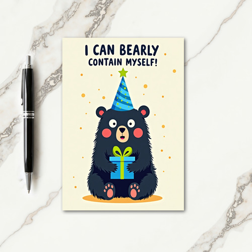 Joyful Bear Art Card