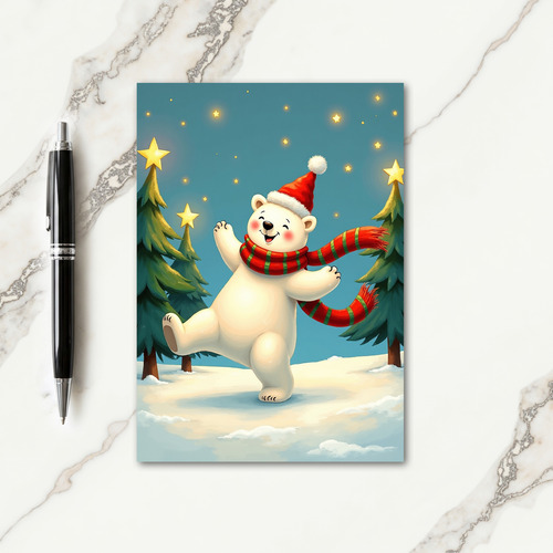 Joyful Bear Christmas Card