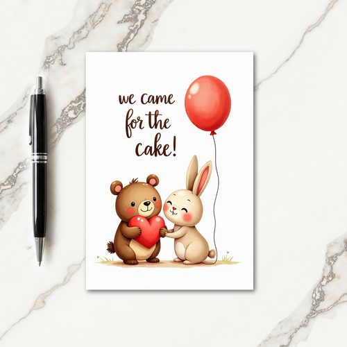 Joyful Bear Rabbit Card