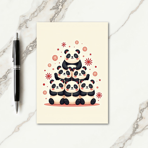 Joyful Bear Stack Christmas Card