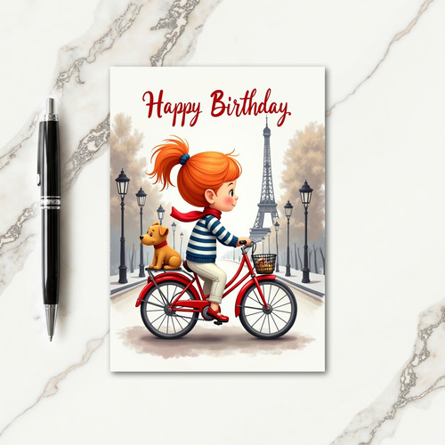Joyful Bike Ride Birthday Card