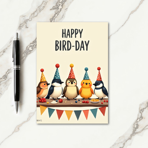 Joyful Bird Party Card