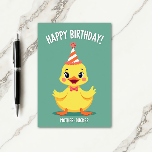 Joyful Bird Party Hat Card