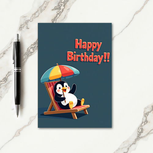 Joyful Bird Umbrella Card