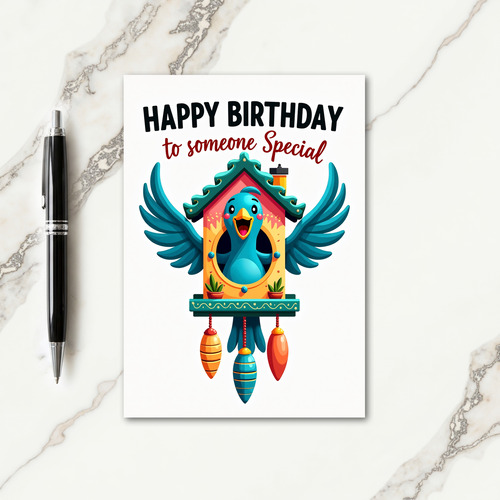 Joyful Birdhouse Bird Card