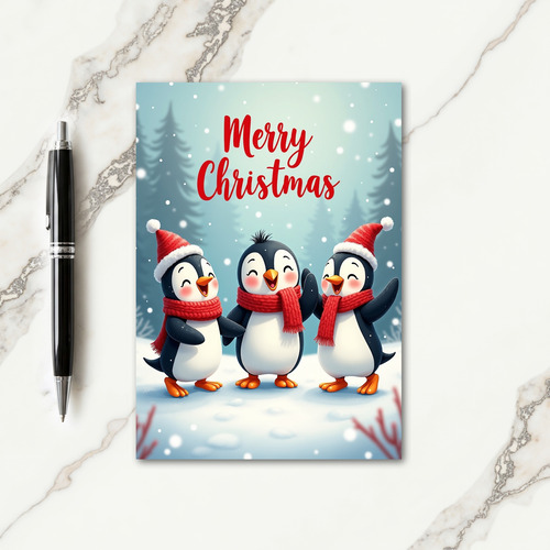 Joyful Birds Winter Christmas Card