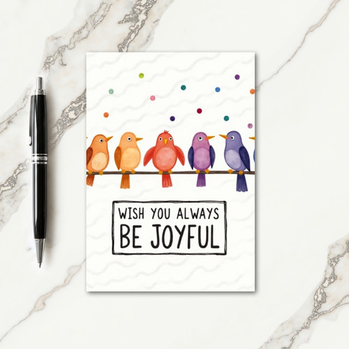 Joyful Birds Wish Card