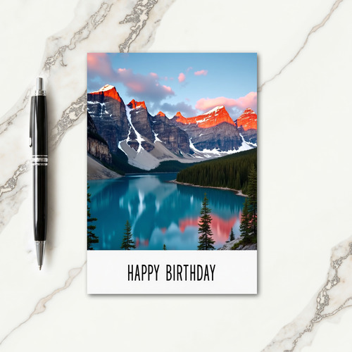 Joyful Birthday Alpine Lake Card