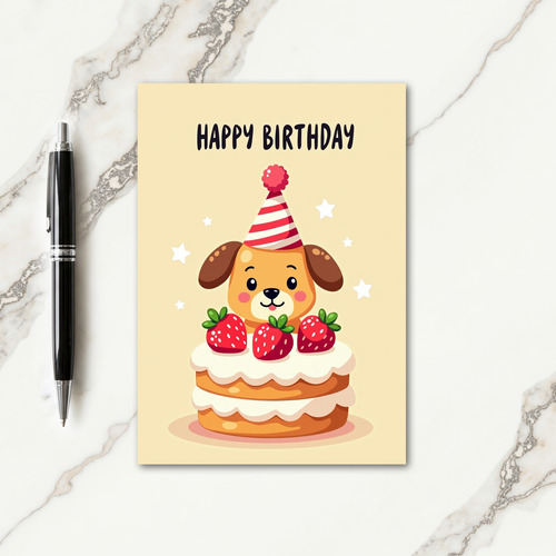 Joyful Birthday Animal Cake Card