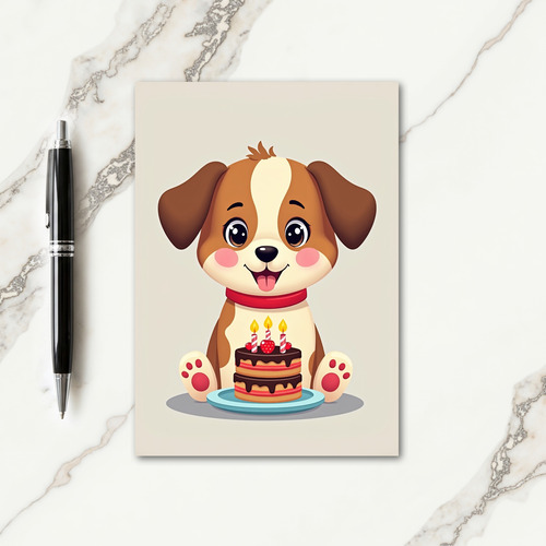 Joyful Birthday Animated Pup Card