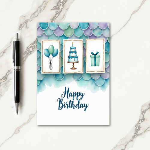 Joyful Birthday Aquatic Card