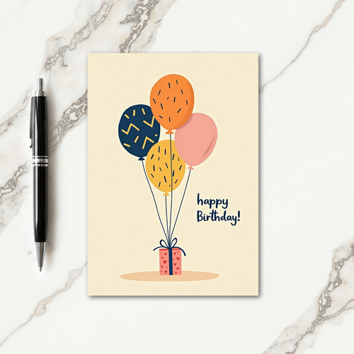 Joyful Birthday Balloon Gift Card