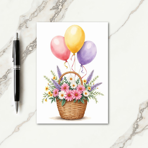 Joyful Birthday Basket Card