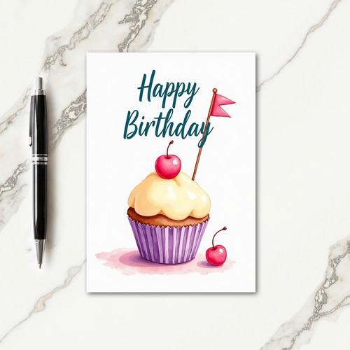 Joyful Birthday Berry Cake Card