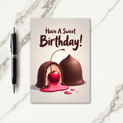 Joyful Birthday Berry Chocolate Card