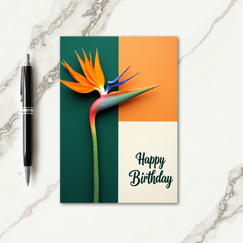 Joyful Birthday Bird Bloom Card