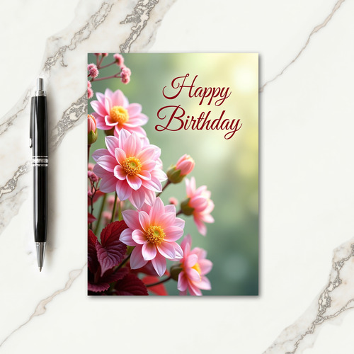Joyful Birthday Bloom Cluster Card
