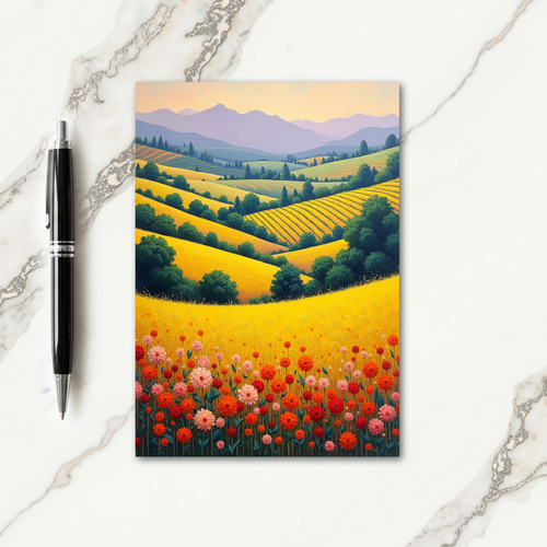Joyful Birthday Blossom Field Card
