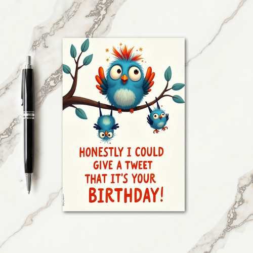 Joyful Birthday Blue Birds Card