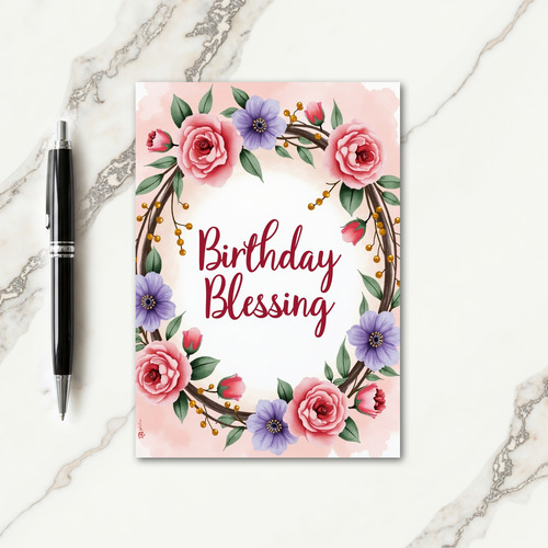 Joyful Birthday Blush Bloom Card