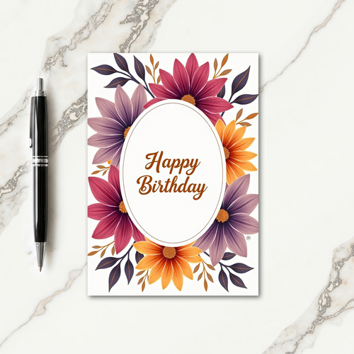 Joyful Birthday Botanical Card