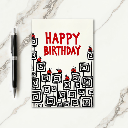 Joyful Birthday Brush Card