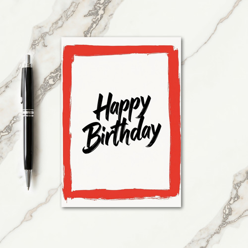 Joyful Birthday Brushstroke Card