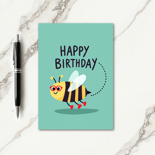 Joyful Birthday Bug Glasses Card