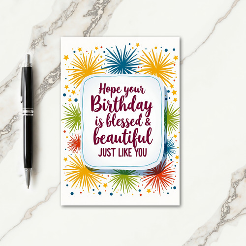Joyful Birthday Burst Card