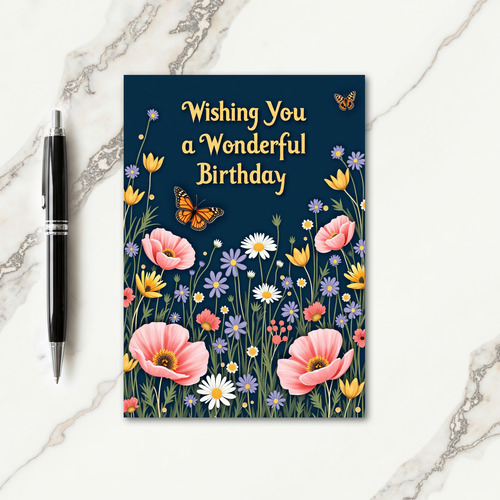 Joyful Birthday Butterfly Card