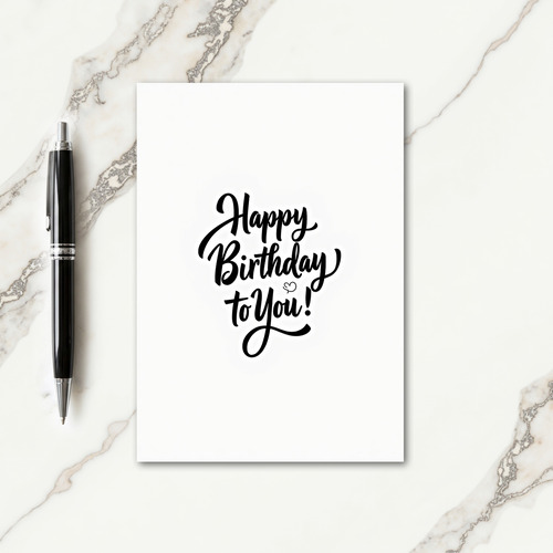Joyful Birthday Calligraphy Card