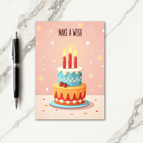 Joyful Birthday Candle Cake Card