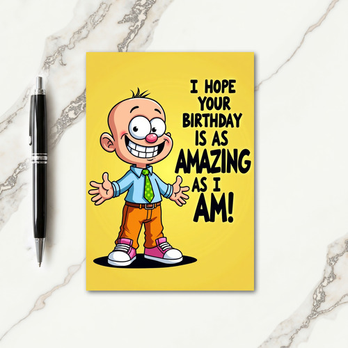 Joyful Birthday Cartoon Card