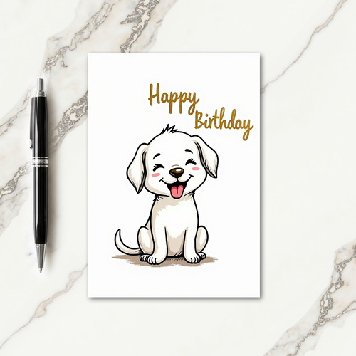 Joyful Birthday Chibi Pup Card