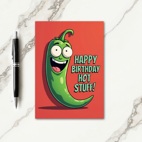 Joyful Birthday Chili Art Card