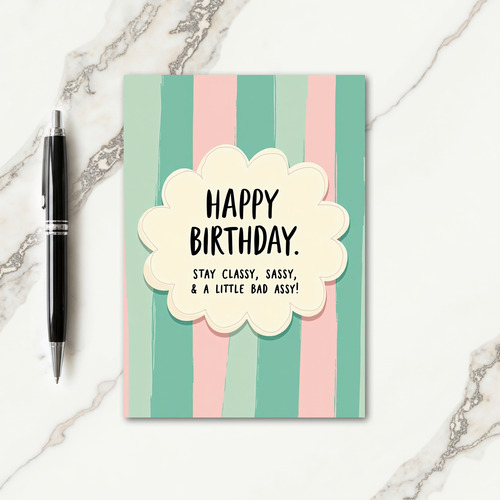 Joyful Birthday Cloud Bubble Card