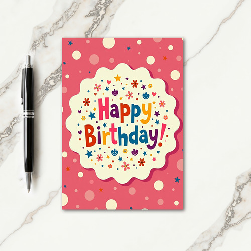 Joyful Birthday Cloud Card