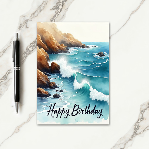 Joyful Birthday Coastal Card