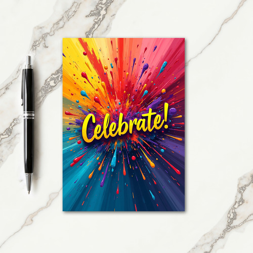 Joyful Birthday Color Burst Card